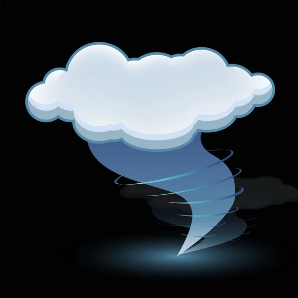 Tornado cloud icon vector — Stock Vector