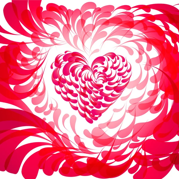 Blommigt hjärta — Stock vektor