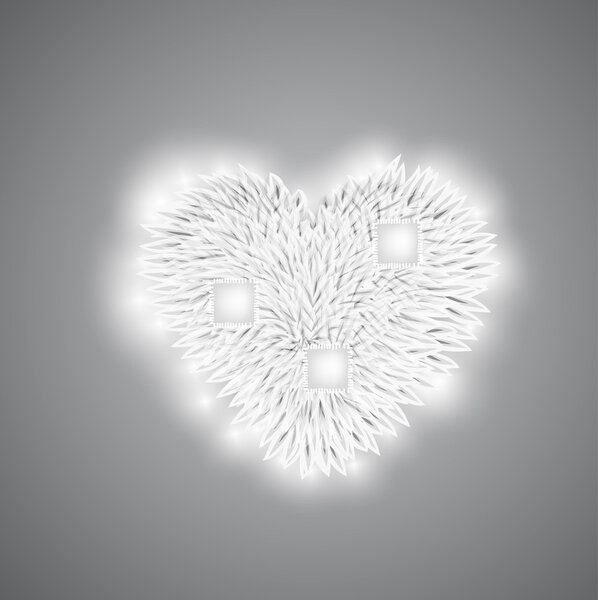 Мягкое сердце. Векторная иллюстрация
