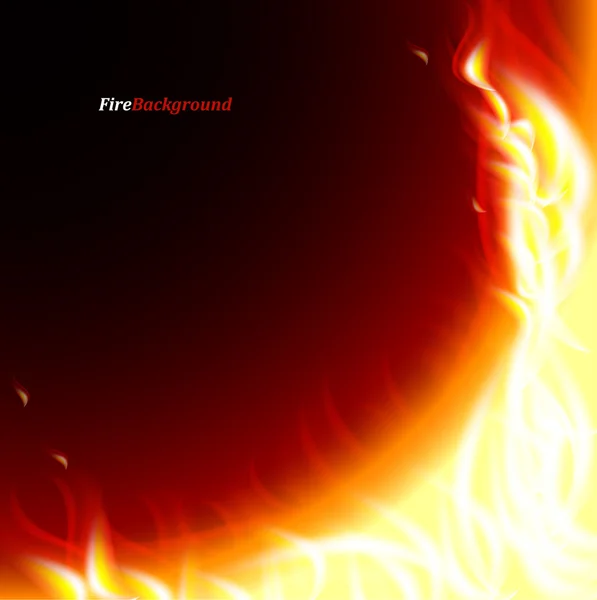 Abstrakte glatte Flammenfeuer verbrennen — Stockvektor