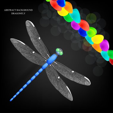 Dragonfly. Vector illustration clipart