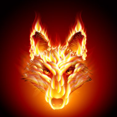 Fiery stallion. clipart