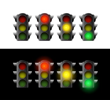 Traffic light. Variants. clipart