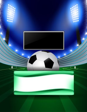 Football poster with place for your text. See also football background in clipart