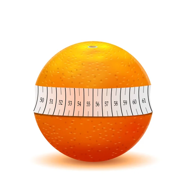 Orange tejp och måttband — Stock vektor