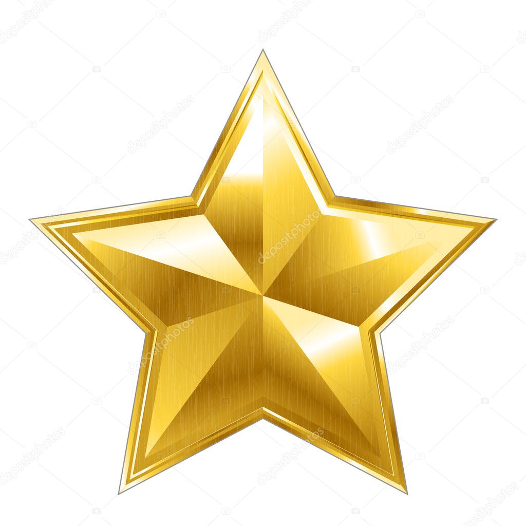 Vector star icon on white background