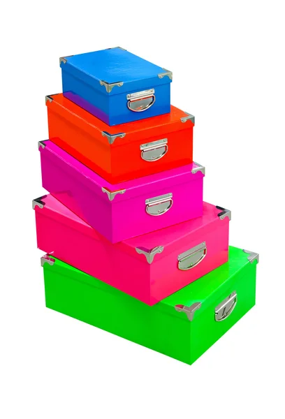 Цветные коробки — стоковое фото
