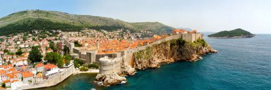 Dubrovnik duvarların panorama