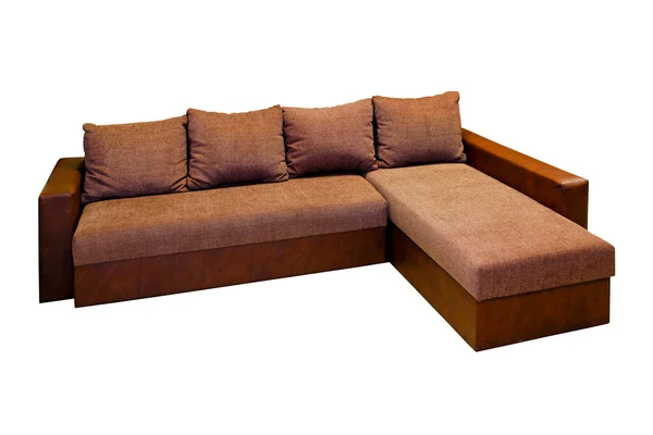 Коричневий диван — стокове фото