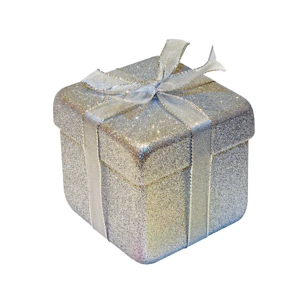 Silver gift — Stock Photo, Image