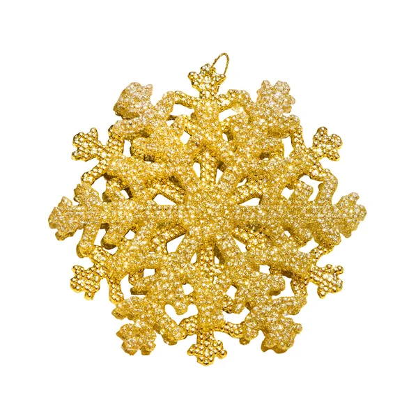 Золотая снежинка — стоковое фото