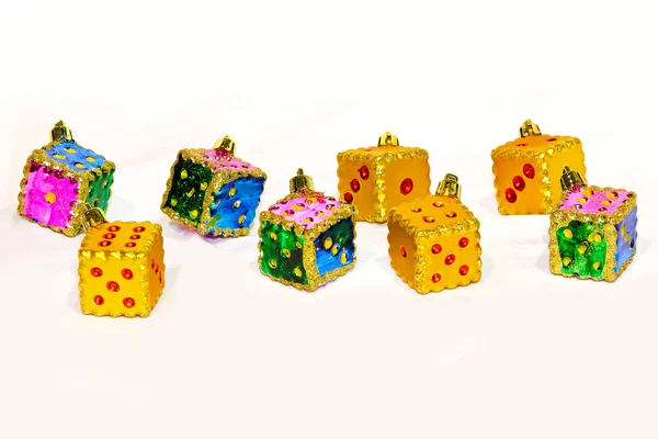 Christmas dice ornaments — Stock Photo, Image