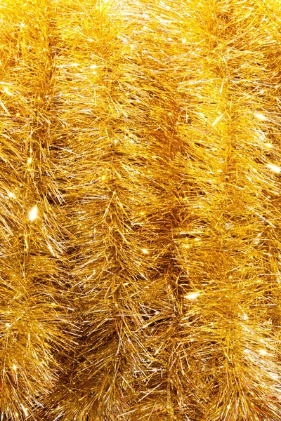 Gold Christmas lametta — Stock Photo, Image
