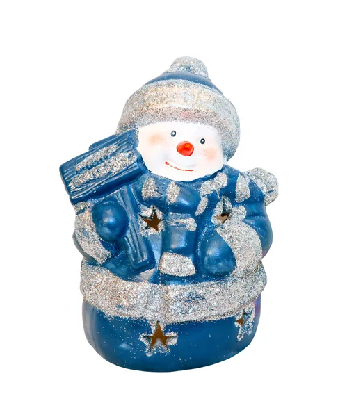 Blauwe sneeuwman — Stockfoto