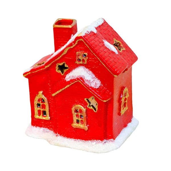 Rode huis geïsoleerd — Stockfoto
