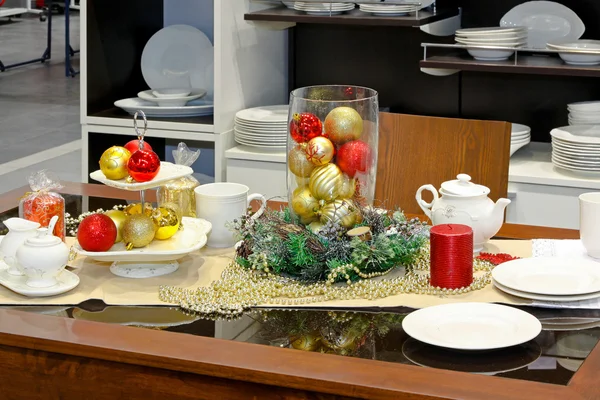 Karácsonyi étkező asztal — Stock Fotó