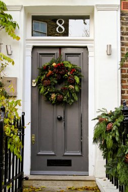 Christmas door clipart