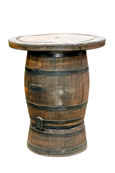 Barrel table isolated — Stock Photo, Image