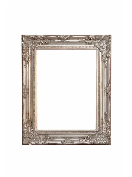 Silver frame isolated — Stock Photo, Image