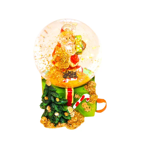 Рождественский снежный шар — стоковое фото