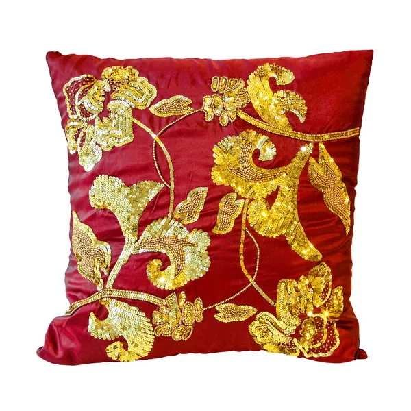 Burgundy pillow — Stock Photo, Image