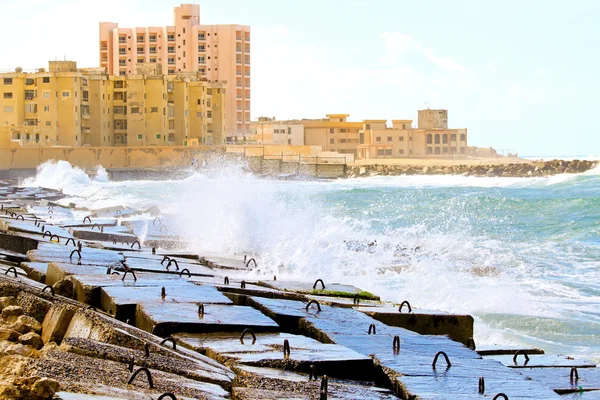 Alexandria breakwater — Stock Photo, Image