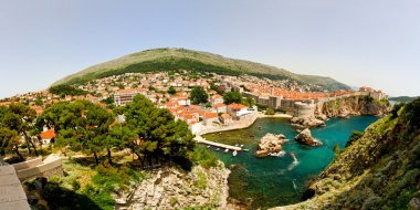 Dubrovnik aerial panorama clipart