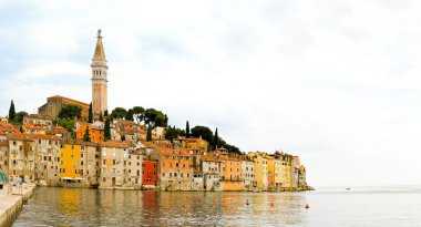 Rovinj houses clipart