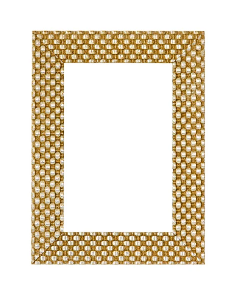 Gold Metal Frame Isolated Clipping Path Included — Zdjęcie stockowe