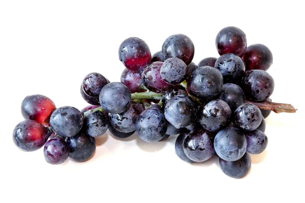 Verse Biologische Rode Druiven Witte Achtergrond — Stockfoto