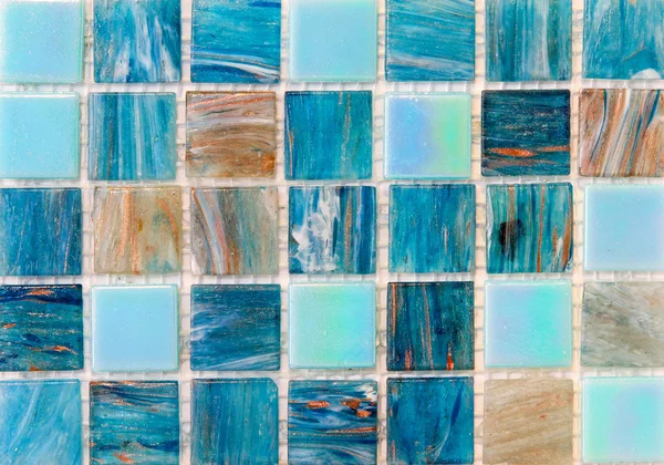 Mavi Doku Mozaik Karolar Yüzme Havuzu Için — Stok fotoğraf