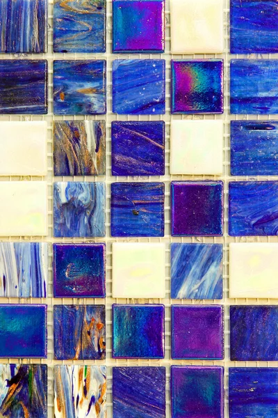 Blaue Mosaikfliesen — Stockfoto