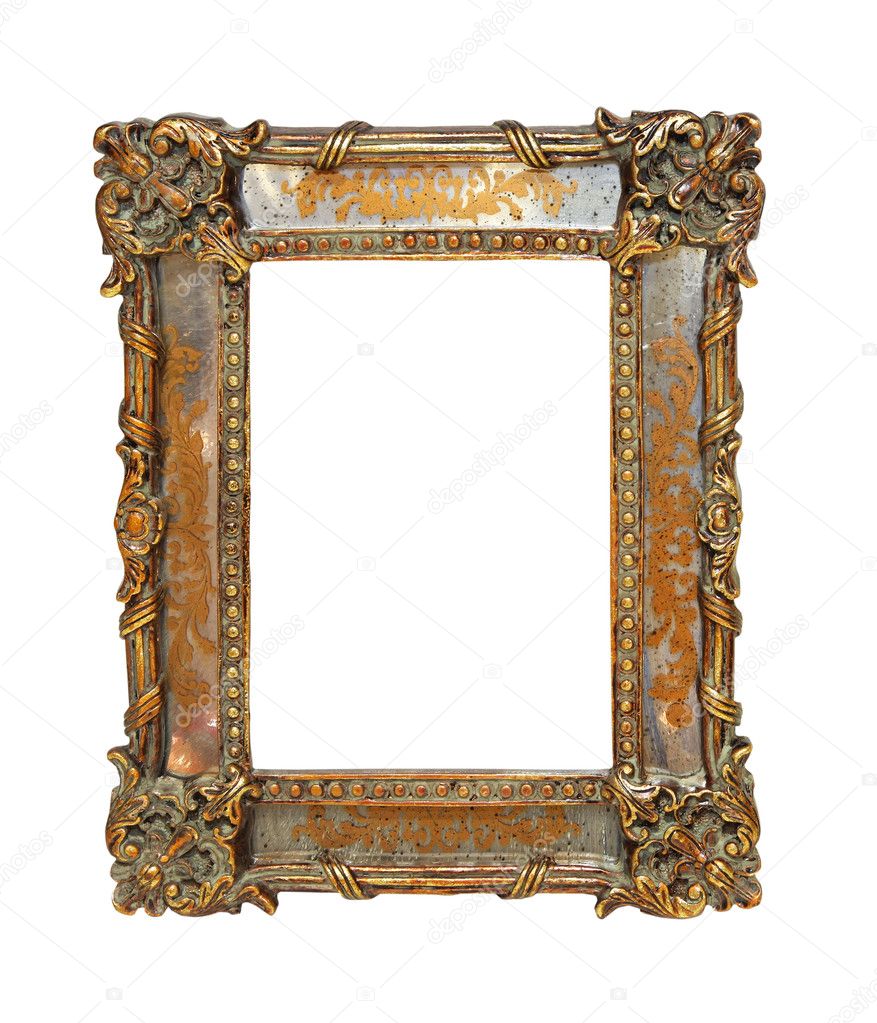 Antique decorative frame isolated with clipping path included