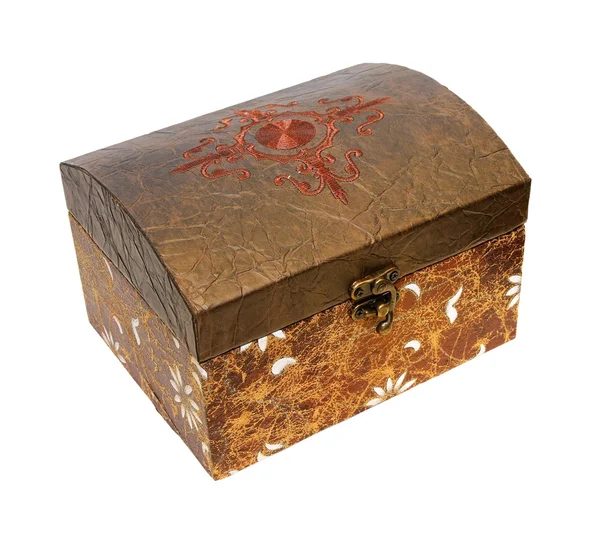 Dekorativa Smycken Box Isolerade Med Urklippsbana Ingår — Stockfoto