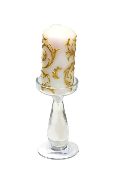 Candelabro Cristal Decorativo Aislado Con Camino Recorte Incluido — Foto de Stock
