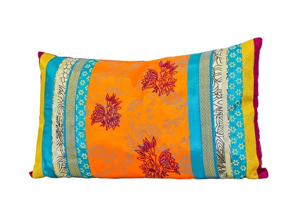 Travesseiro Colorido Decorativo Isolado Com Caminho Recorte Incluído — Fotografia de Stock