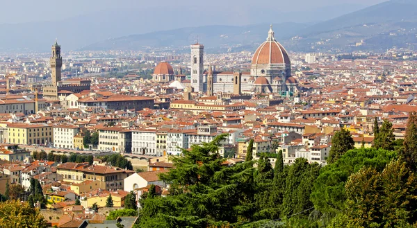 Duomo Katedrali Floransa Talya Havadan Görünümü — Stok fotoğraf