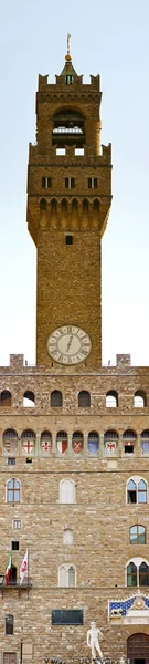 Vieux Palais Tour Horloge Vecchio Florence — Photo