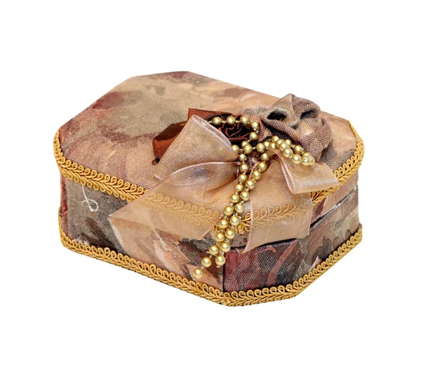 Decorative Jewellery Box Isolated Clipping Path Included — Stock Photo, Image