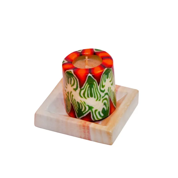 装飾的なワックスの蝋燭は含まれているクリッピング パスを分離 — ストック写真