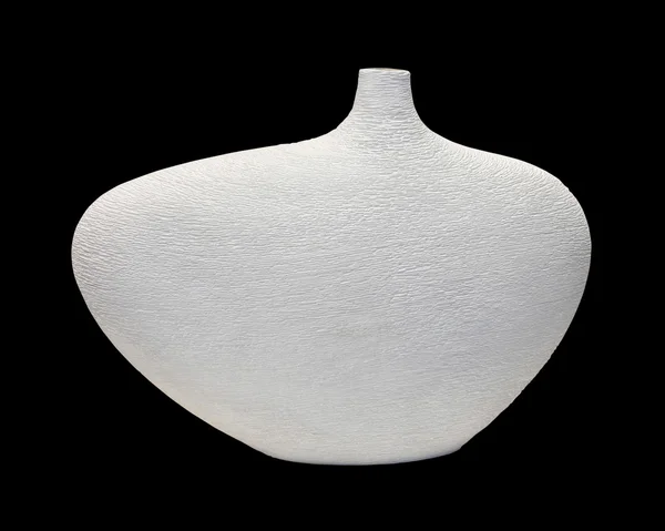 Bílá Kamenná Váza Izolované Ořezovou Cestou Zahrnuté — Stock fotografie
