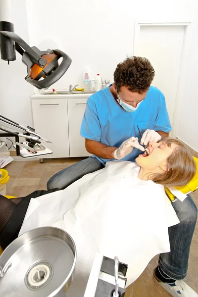 Ασθενής και οδοντίατρος — Stock fotografie