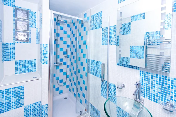 Blaues Badezimmer 2 — Stockfoto