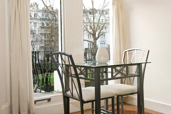 stock image Interior shot of dining table in small apartment