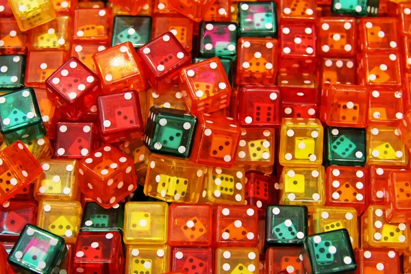 Background Texture Made Colorful Dice Toys — Stock Photo, Image