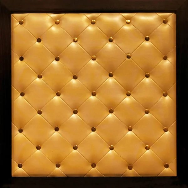 クラシック レザー Upholster 正方形のフレームのパターン — ストック写真