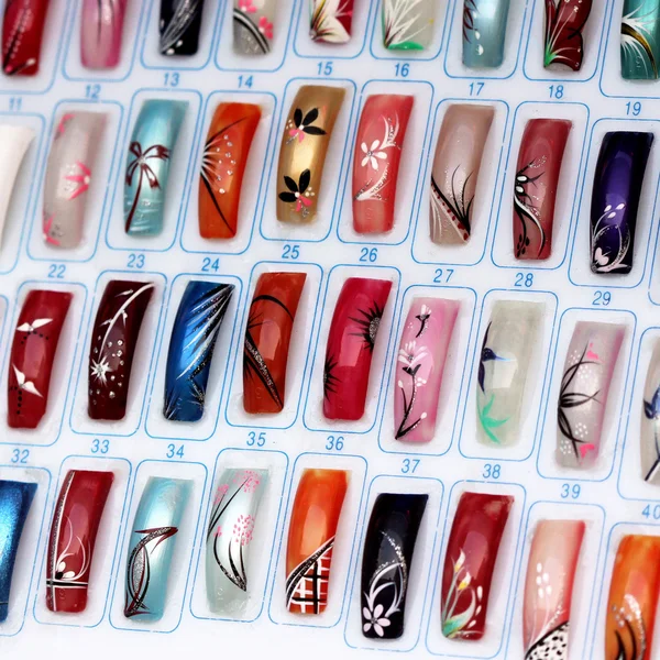 Große Sammlung Von Fingernägeln Verschiedenen Farben — Stockfoto