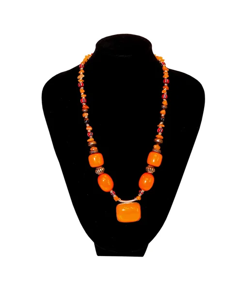 オレンジ色のネックレス — ストック写真