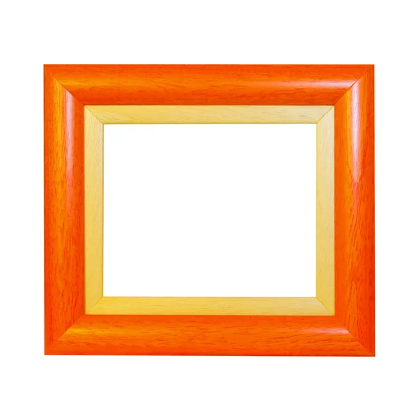 Narancs Photo Frame Elszigetelt Tartalmazza Vágógörbe — Stock Fotó