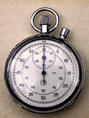 Precision retro pocket analogue chronograph stopwatch clipart